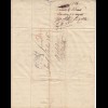Thurn und Taxis 1826 Brief Postbüro Hamburg nach Wohlen Schweiz roter Taxvermerk