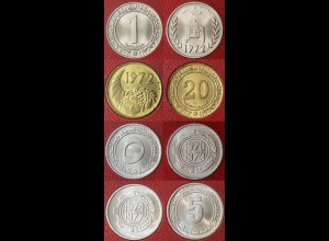 Algerien 4 Stück Münzen FAO Wirtschaftliches Wachstum in stgl. (r427a