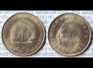 DDR 20 Mark von 1972 Wilhelm Pieck bankfrisch (n197
