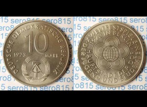 DDR 10 Mark von 1973 Weltjugendfestspiele bankfrisch (n208