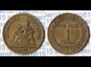 Frankreich France 1 Franc 1923 (p274