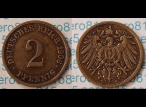 2 Pfennig Kaiserreich Empire 1906 J Jaeger 11 (m290