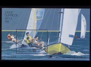Portugal 1989 Olypiade SEOUL BLOCK 60 ** postfrisch MNH (d344