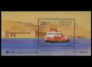 Portugal 1989 Schiff Fähre Fährschiff BLOCK 65 ** postfrisch MNH (d348