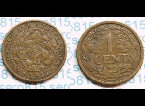 Niederlande NEDERLAND 1 Cent 1917 (b486