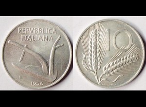 Italien - Italy - 10 Lira 1956 schöne Erhaltung (r504