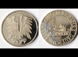 Medaille 150 Jahre Deutsche Eisenbahn (r355