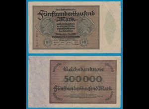 Reichsbanknote 500.000 500000 Mark 1923 Rosenberg 82f VF (18942