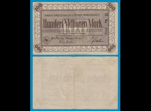 Kreuznach - Notgeld 100 Millionen Mark Serie B 1923 VF 4-stellig (18952