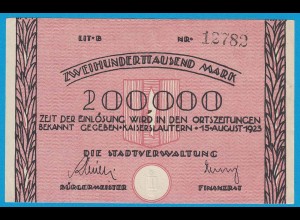 Kaiserslautern - Notgeld 200-tausend Mark 1923 VF/XF (18983