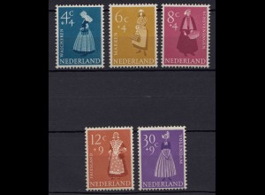 Niederlande Mi. 712-716 postfrisch Sommermarken 1958 (80029