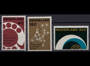 Niederlande Mi. 779-781 postfrisch Vollautomatisierung 1962 (80038