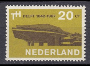Niederlande Mi. 871 postfrisch 125 jahre Technische Hochschule Delft 1967 (80054