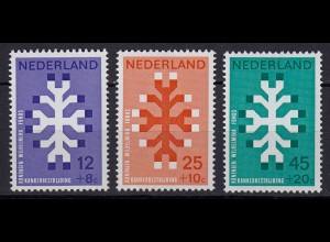 Niederlande Mi. 923-925 postfrisch 20 Jahre Königin- Wilhelmina Fonds 1969 (80067