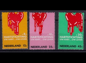 Niederlande Mi. 946-947 postfrisch Kampf gegen Herzerkrankungen 1970 (80076