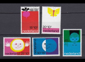 Niederlande Mi. 969-973 postfrisch Voor het Kind 1971 (80082