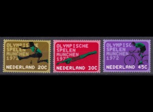 Niederlande Mi. 991-993 postfrisch Olympische Sommerspiele München 1972 (80087