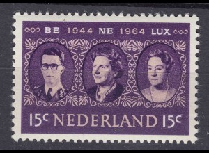 Niederlande Mi. 829 postfrisch Zollunion BENELUX 1964 (80130