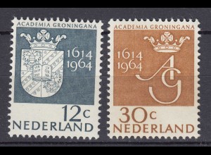 Niederlande Mi. 822-823 postfrisch Universität Groningen 1964 (80133