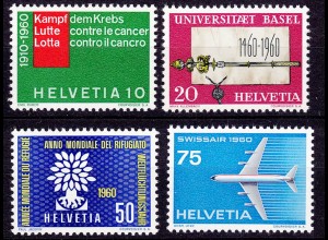 Schweiz Mi. 692-695 postfrisch Jahresereignisse 1960 (11284