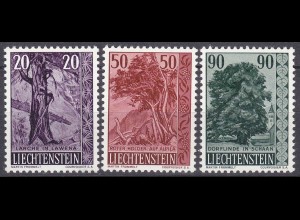 Liechtenstein Mi. 377-379 postfrisch Bäume 1959 (11313