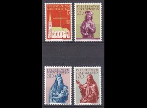 Liechtenstein Mi. 470-473 postfrisch Pfarrkirche Vaduz 1966 (11316