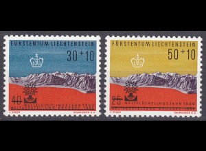Liechtenstein Mi. 389-390 postfrisch Weltflüchtlingsjahr 1960 (11317