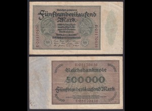 Reichsbanknote - 500000 500.000 Mark 1923 Ros. 87b F Pick 88a (19660