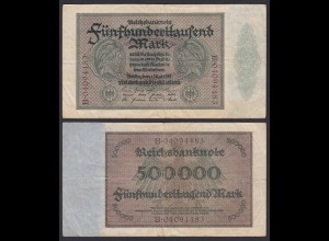 Reichsbanknote - 500000 500.000 Mark 1923 Ros. 87b VF Pick 88a (19663