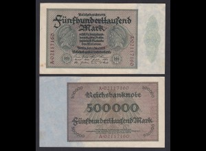 Reichsbanknote - 500000 500.000 Mark 1923 Ros. 87b gutes VF Pick 88a (19665