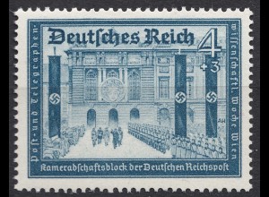 3.Reich DR 1939 Michel Nr. 703 ** postfrisch 4 Pfennig Mi. 14 € (19912