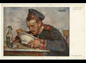 AK Kriegsmalerei Hiasl Maler Erding 103 s´liabste vom ganzen Tag (2923