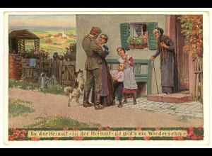 AK Kunstkarte Paul Hey UNSERE FELDGRAUEN 1915 Soldaten Heimat (2947