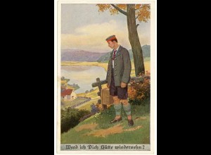 AK Kunstkarte Kriegskarte Serie 2 Werd ich Dich Hütte wiedersehen? 1917 (2950