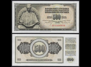 JUGOSLAWIEN - YUGOSLAVIA 500 Dinara 1970 UNC Pick 84b (20137 