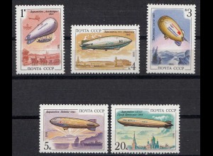 Russia - Soviet Union 1991 Mi. 6216-20 Airships Zeppeline ** MNH set (83016