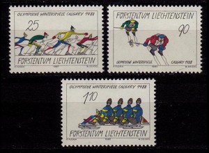 Liechtenstein Olympiade Calgary 1987 Mi 934-936 ** (c014