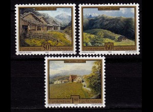 Liechtenstein Maler Malerei 1993 Mi.1056-58 ** unter Postpreis (c055