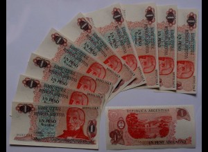 Argentinien - Argentina 10 x 1 Pesos 1983 Pick 311a UNC (21061