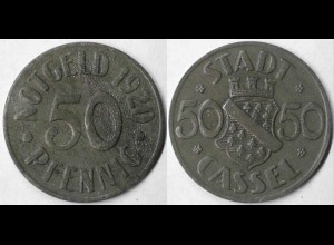 Kassel Cassel Germany 50 Pfennig Notgeld 1920 zinc (4128