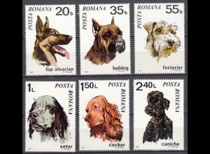 RUMÄNIEN - ROMANIA - 1971 DOGs Hunde Mi.2908-2913 postfrisch (22095
