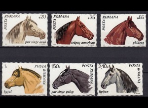 RUMÄNIEN - ROMANIA - 1970 Pferde/Horses Mi.2888-93 postfr. (22098