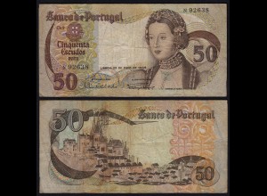 Portugal - 50 Escudos Banknote 28-5-1968 - Pick 174a F (4) (21778