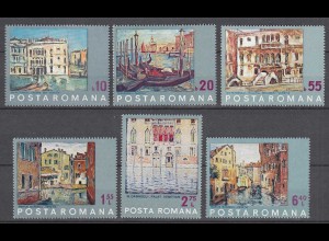 RUMÄNIEN - ROMANIA - 1972 UNESCO Rettet Venedig Mi.3053-58 postfr.(22556