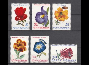 RUMÄNIEN - ROMANIA - 1972 Blumen Botanische Gärten Mi.2940-45 postfr.(22558