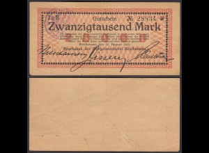 Rotthausen 20000 20.000 Mark Banknote 1923 VF (3) (22856