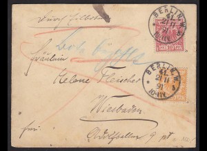 Deutsches Reich 1891 Eil-Brief Mi.47b + 49a gepr.Zenker (13425