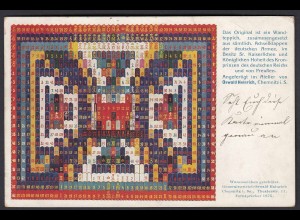 AK Chemniz Teppich aus Achselkappen 1907 in Besitz d.Kronprinzen (22897