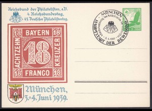 3.Reich Privat-Ganzsache 1939 PP142 SST München selten (0327
