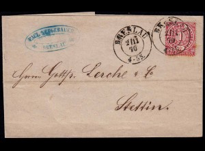 NDP 1870 1 Groschen Umschlag von Breslau nach Stettin (22992